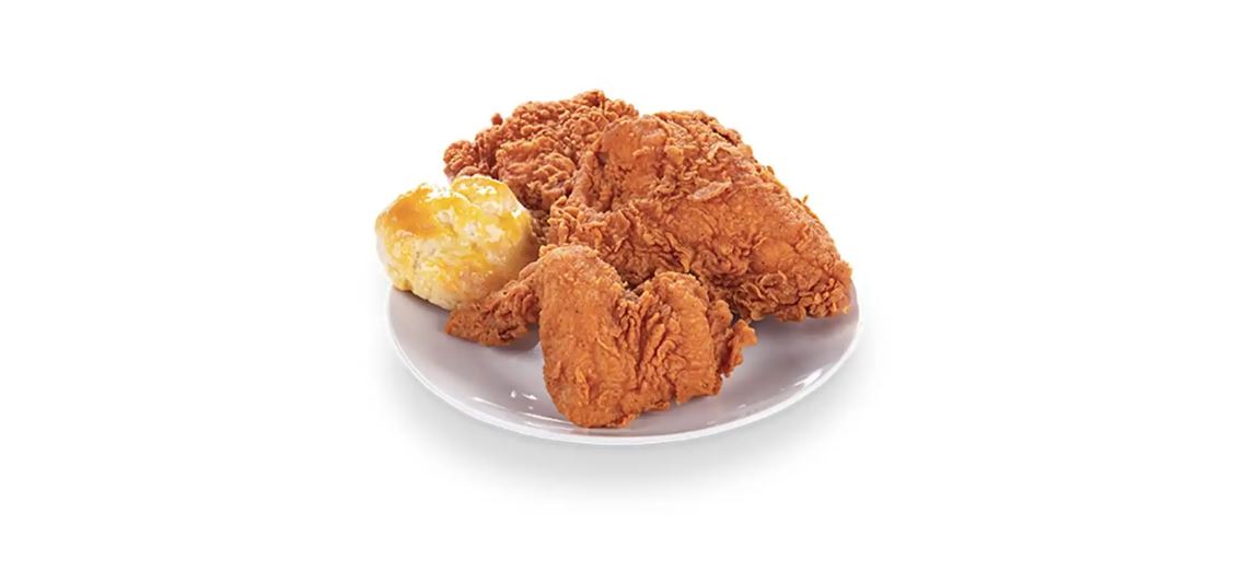 3 PC White - Chicken & (1) Biscuit Only