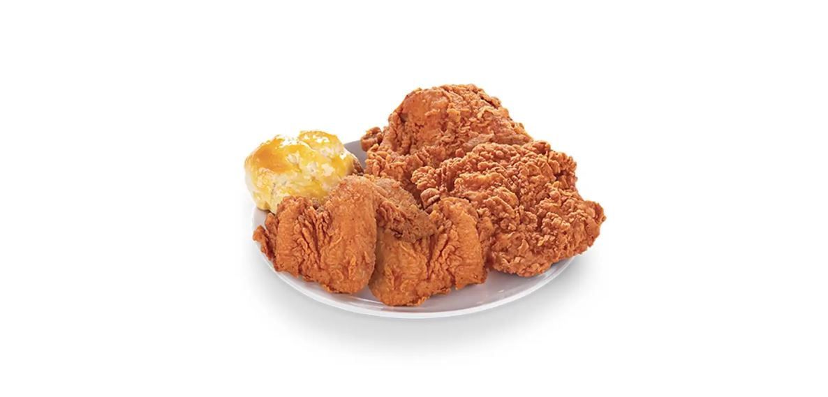 4 PC White - Chicken & (1) Biscuit Only